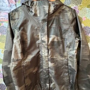 Women's North Face Windbreaker Camo Print